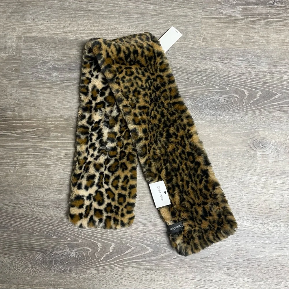 Calvin Klein scarf cheetah print